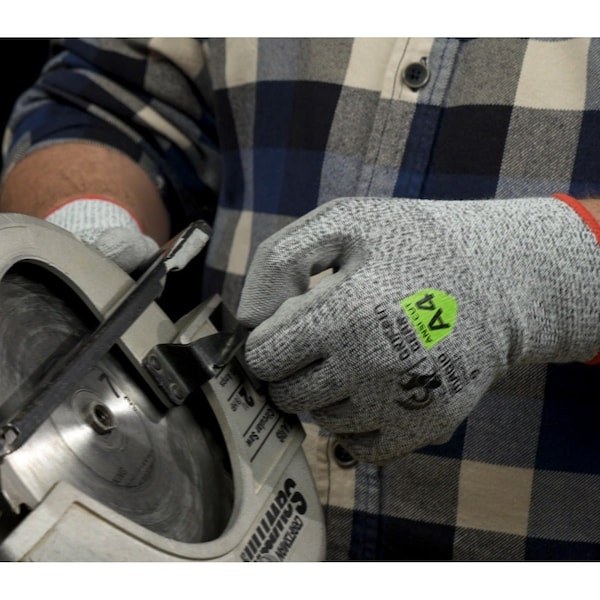 Magid Cut-Resistant Coated Gloves, Polyurethane, Polyurethane, 5 Abrasion Level, Salt & Pepper, 1 PR - GPD452-10