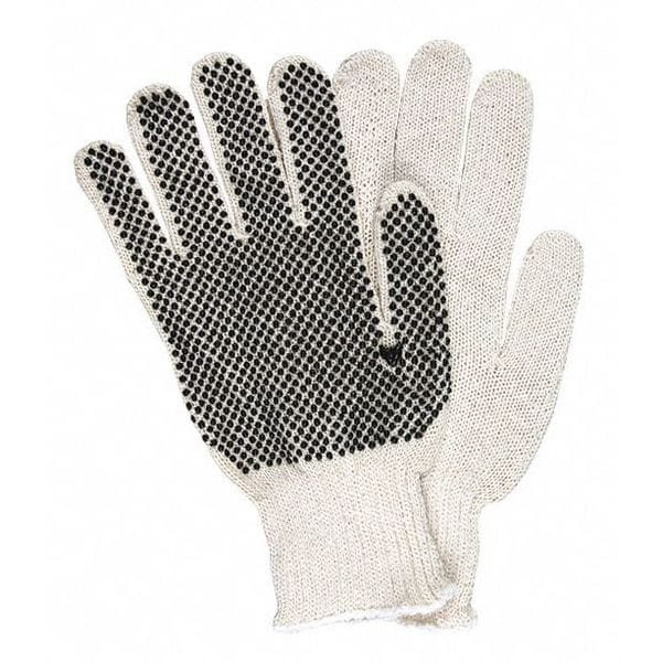 Mcr Safety Economy Weight Cotton Poly Dots 1, M, PK12 - 9657SM