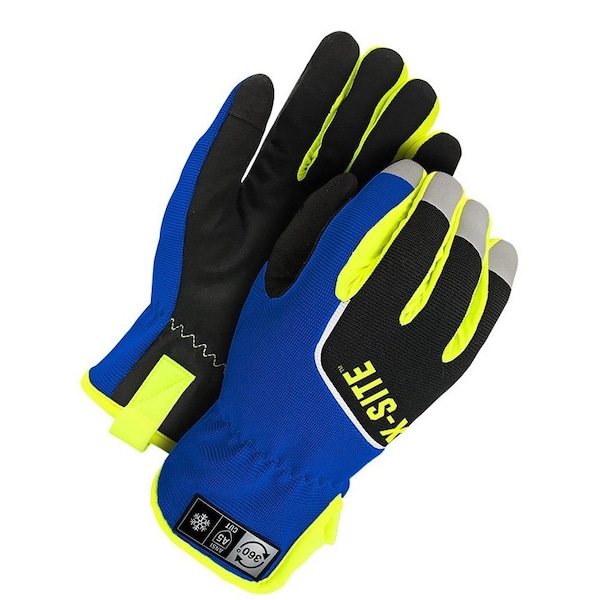 Bdg Cut-Resistant Mechanics Gloves, Black/Blue/Yellow, L - 20-9-10364-L