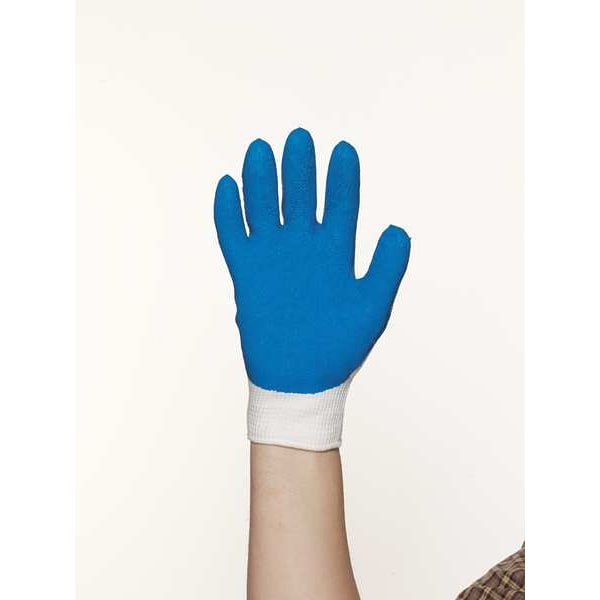 Mcr Safety Coated Gloves, Latex, Textured, Palm, Not Tested Abrasion Level, Gray, S (7) 1 PR - 9688VS