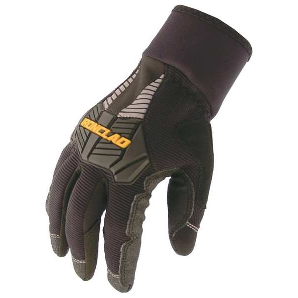 Ironclad Performance Wear Cold Protection Gloves, Synthetic Leather Palm, Micro Fleece Lining, Black, L ( 9 ) - CCG2-04-L