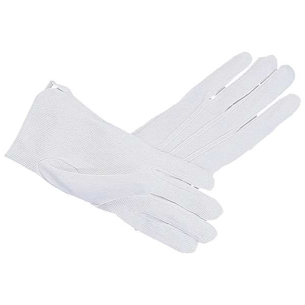 Annin Flagmakers Knit Gloves, PVC, Dotted, Palm, Not Rated Abrasion Level, White, L, 1 PR - 450305