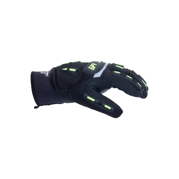 Refrigiwear Cold Protection Gloves, Synthetic Leather w/ Silicone Grip Palm, Tricot Lining, Black, L - 0679RBLKLAR