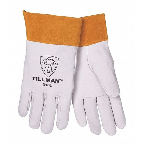 Tillman 24D Welding Gloves, Straight Cuff, Straight Thumb, Premium Kidskin, M, 1 PR - 24DM