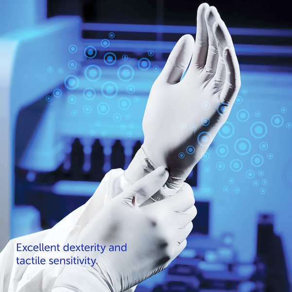 Kimtech Sterling, Disposable Gloves, 3.5 mil Palm, Nitrile, Powder-Free, L (9), 2000 PK, Gray - 50708