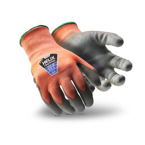 Hexarmor Knit Gloves, HPPE, steel, and fiberglass blend, , Sandy Palm, Knit, Grey, Orange, 1 PR - 2050-XXXL (12)