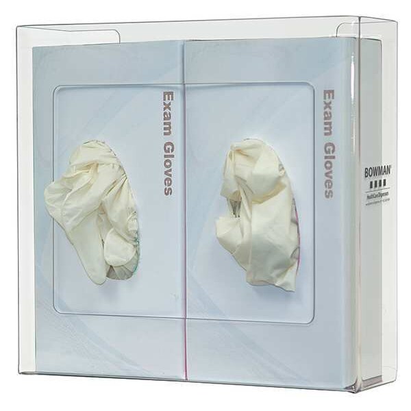 Bowman Dispensers Glove Box Dispenser, PETG, Holds (2) Boxes , Clear - GP-072