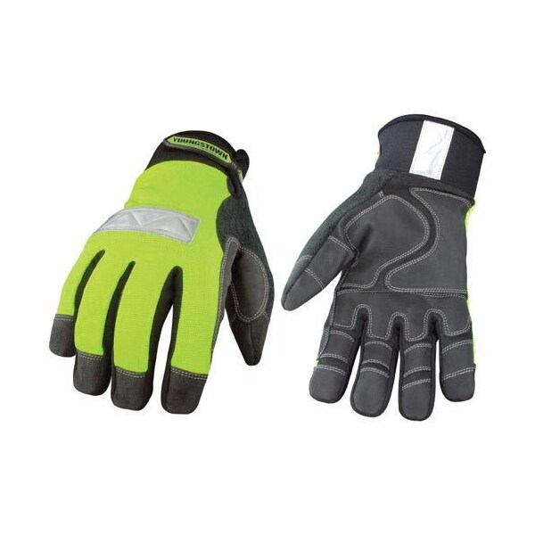 Youngstown Glove High Visibility Performance Gloves, Safety Lime, Winter, XX-Large, Lime/Black - 08-3710-10-XXL