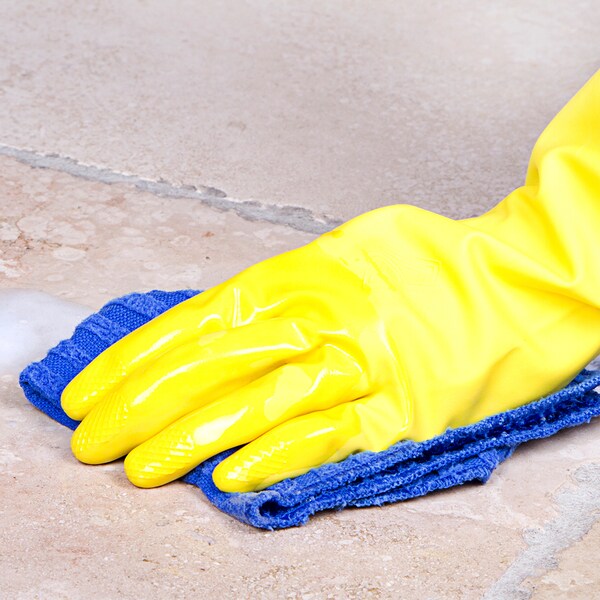Handgards General Purpose Reusable Yellow Latex Large Glove, Pair, PK12 - 303400533