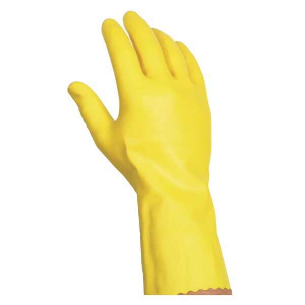 Handgards General Purpose Reusable Yellow Latex Large Glove, Pair, PK12 - 303400533