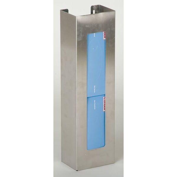 Zoro Select Vertical Glove Dispenser, Stainless Steel, Holds (2) Boxes , Silver , 20"H x 5-1/2"W x 3-3/4"D - 6GKZ2
