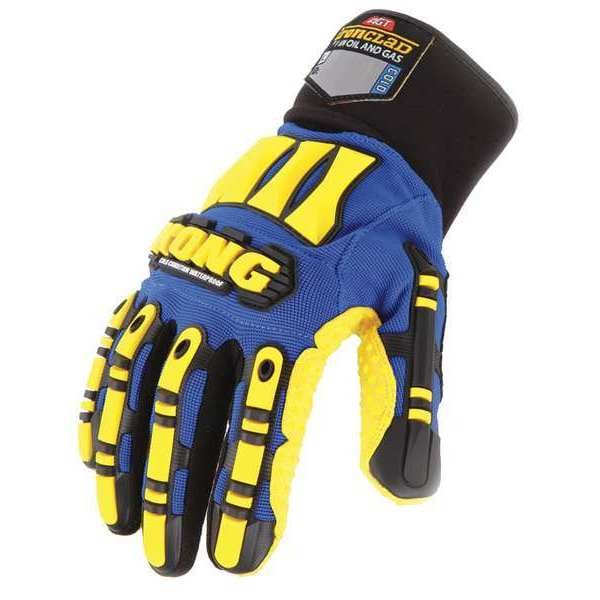 Ironclad Performance Wear Cold Protection Gloves, Synthetic Leather Palm, Polyester Lining, Blue/Yellow, L ( 9 ) - SDXW2-04-L