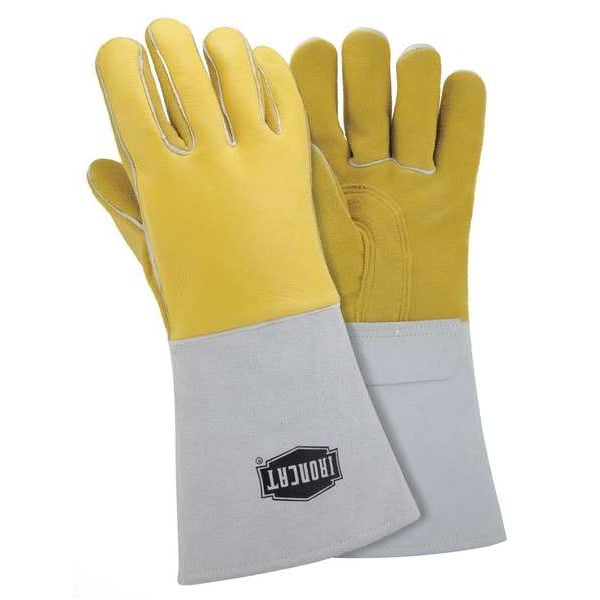 Ironcat Welding Gloves, Gauntlet Cuff, Reinforced Thumb, Premium Elkskin, M, 1 PR - 9060/M