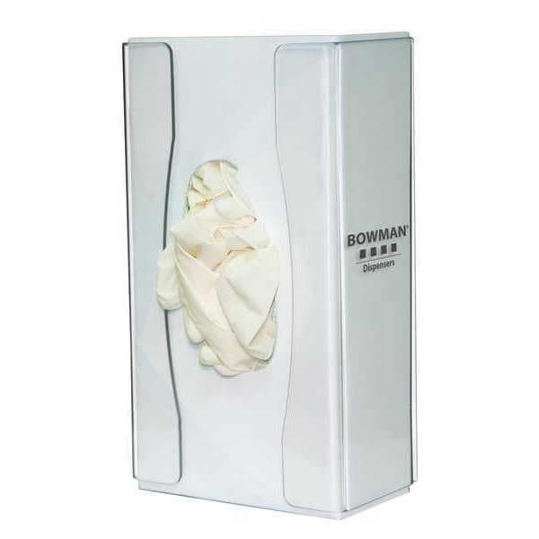 Bowman Dispensers Glove Box Dispenser, PETG Plastic, Holds (1) Box , Clear , 9-1/8 in H x 5-1/8 in W x 3 in D - GL102-0111