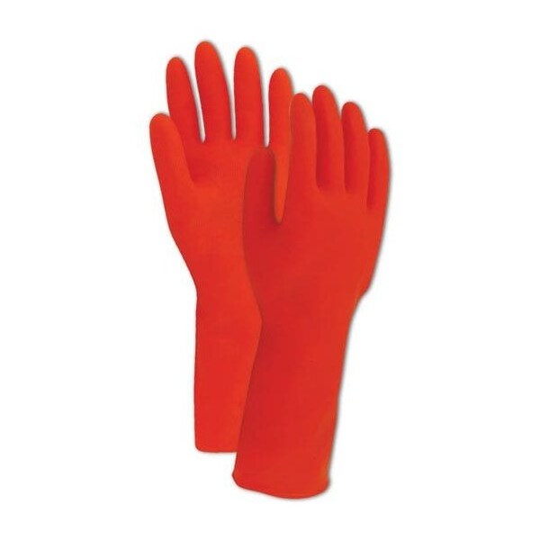 Magid Chemical Resistant Gloves, Orange, 9, 12 PK - R843-9