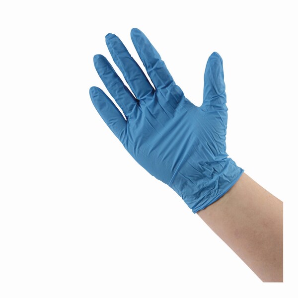 Boardwalk 395 Series, Disposable Gloves, 5 mil Palm, Nitrile, Powder-Free, M, 100 PK, Blue - 395MBXA