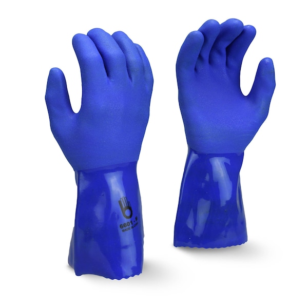 Bellingham Glove 12 Chemical Resistant Gloves, PVC/Nitrile, L,  - 6601L