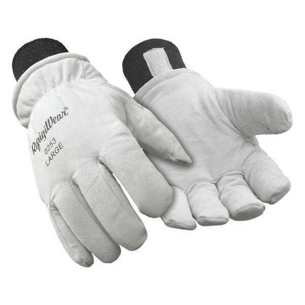 Refrigiwear Cold Protection Gloves, Goatskin Palm, White, XL - 0253RWHTXLG