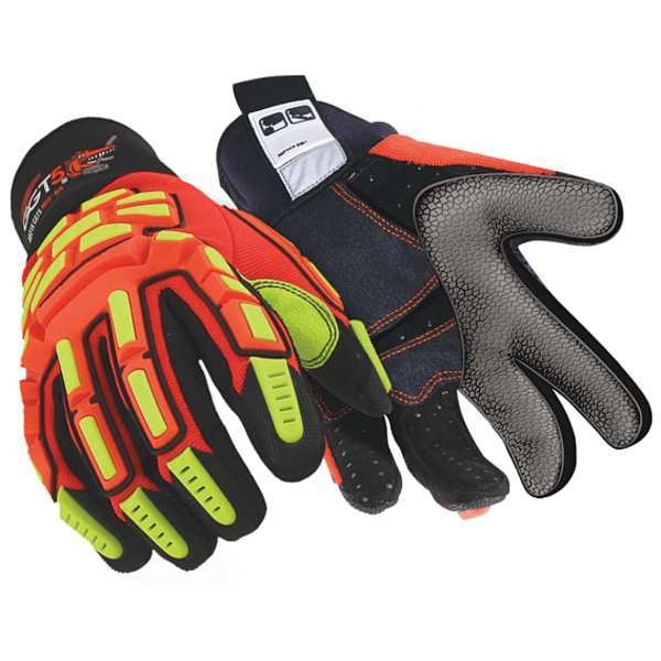 Hexarmor GGT5(R) Hi-Vis Cut Resistant Impact Gloves, Synthetic Leather Palm, L - 4021X-L (9)