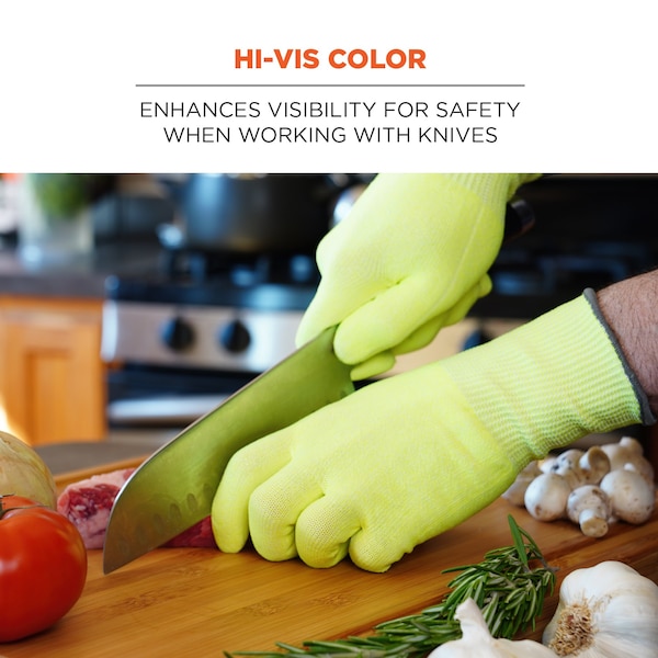 Ergodyne L Lime Cut Resistant Food Grade Gloves PR - 7040