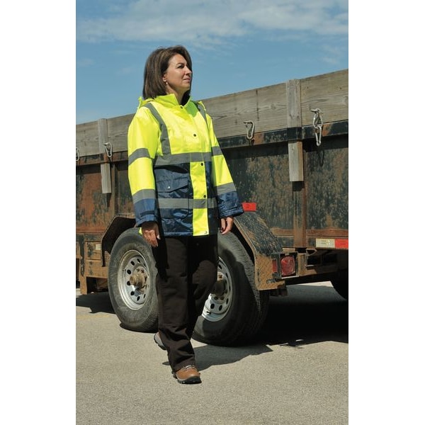 Utility Pro Women's Hi-Vis Jacket, DuPont(TM) PTFE fabric protector, Nylon Shell with Quilted Lining, M - UHV664-M