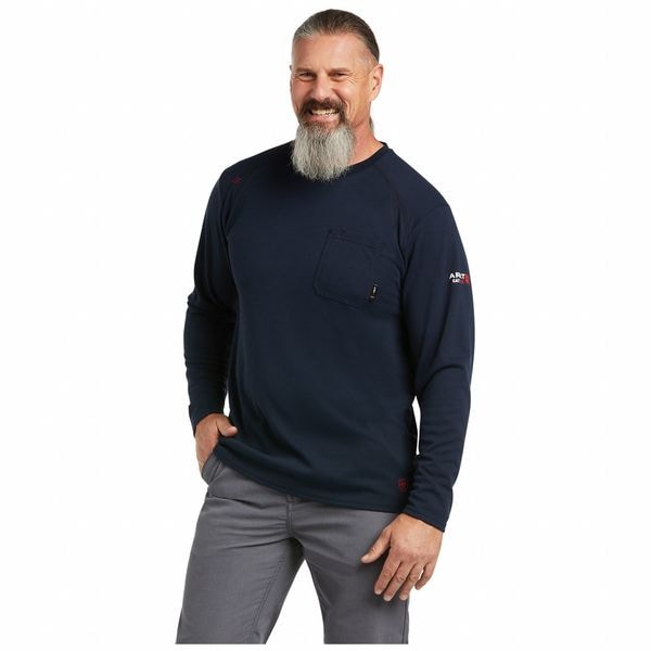 Ariat Men's FR Durastretch Work Shirt, 16.4 cal/sq cm, XL, Max Protect Inherent Crew - 10039161