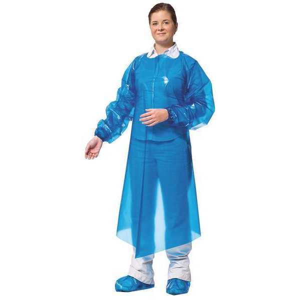 Polyco Gown, Blue, 50" L, 30" W, XL, PK50 - 42650