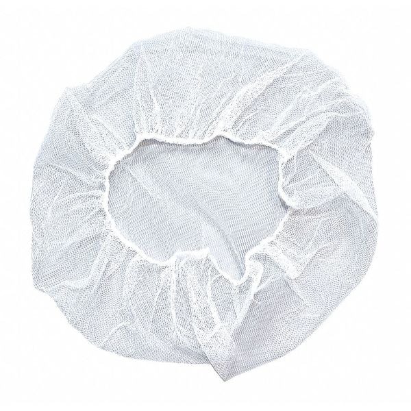 Action Chemical Nylon Hairnet, White, 28", PK1000, Honeycomb, Nylon, 28 in Dia., White, XL, 1000 PK - H28W