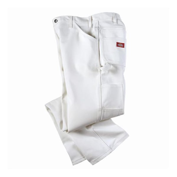 Dickies Painters Pant, 32, White, 100% Cotton - 1953-32X34