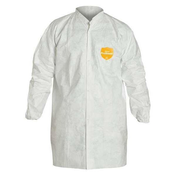 Dupont Disposable Shirt, M, Tyvek(R) 400, Snap, Open Cuff, Serged Seam, 50 PK - TY303SWHMD005000