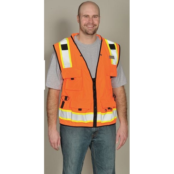 Kishigo Large Class 2 High Visibility Vest, Orange - S5001-L