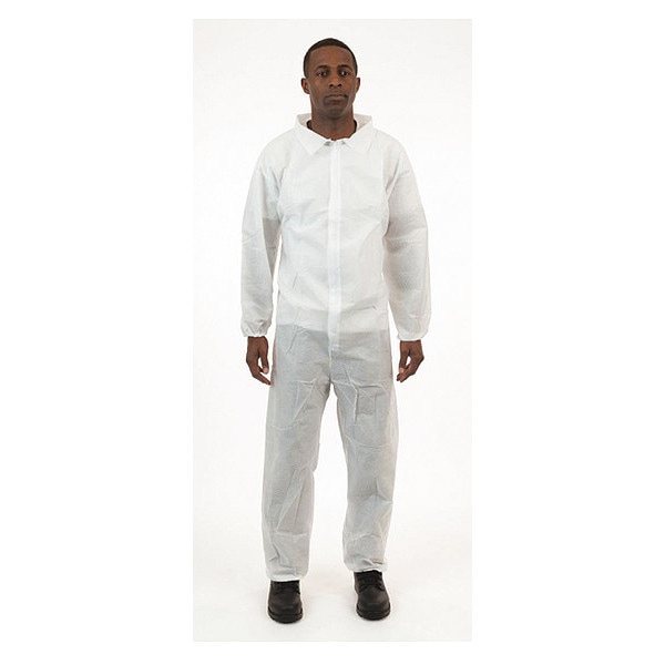 International Enviroguard Disposable Coverall, Collared, XL, SMS, Zipper, Elastic Cuff, Elastic Ankle, Serged Seam - 2223