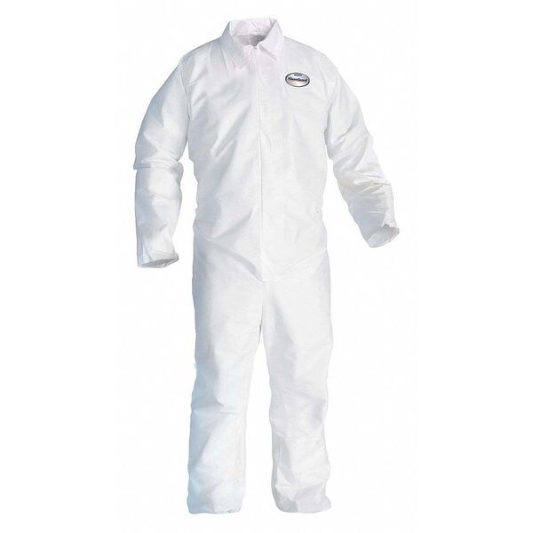 Kleenguard Disposable Coveralls, Collared, 2XL, SMMMS, Zipper, Open Cuff, Open Ankle, Serged Seam, 24 PK - 49005