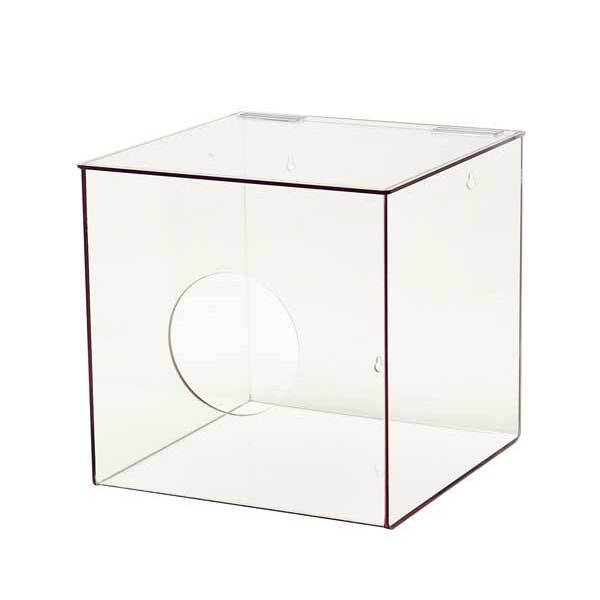 Condor Protection Dispenser, PETG, clear, 12 x 12 x 12" - 3UZG4