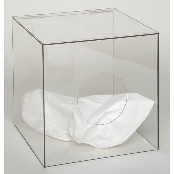 Condor Protection Dispenser, PETG, clear, 12 x 12 x 12" - 3UZG4