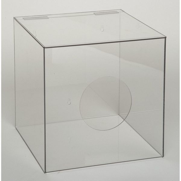 Condor Protection Dispenser, PETG, clear, 12 x 12 x 12" - 3UZG4