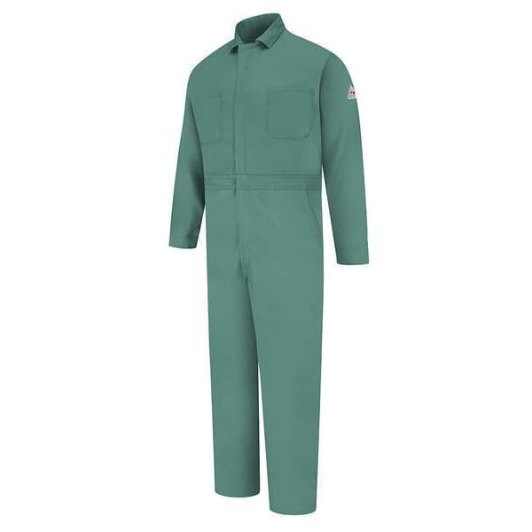 Bulwark Coverall, 11 cal/sq cm ATPV, XL, 30 1/2 in Inseam, 100% Cotton, Snap - CEW2VG RG XL