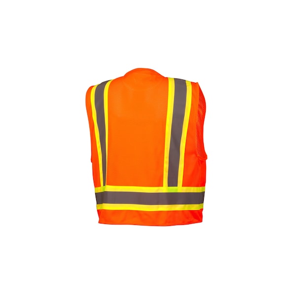 Pyramex Safety Vest, Hi-Vis, Orange, Large - RVZ2420L