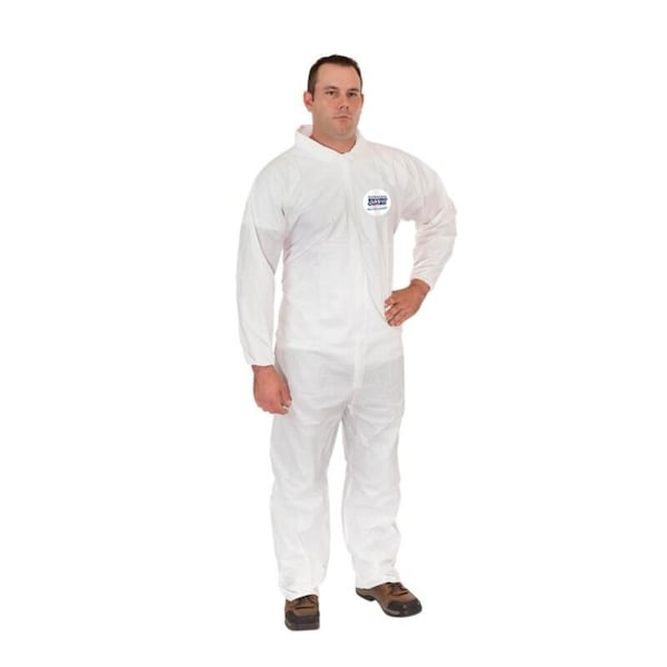International Enviroguard Disposable Coverall, Collared, 4XL, Microporous Laminate, Zipper, Elastic Cuff, Open Ankle, 25 PK - 8012-4XL