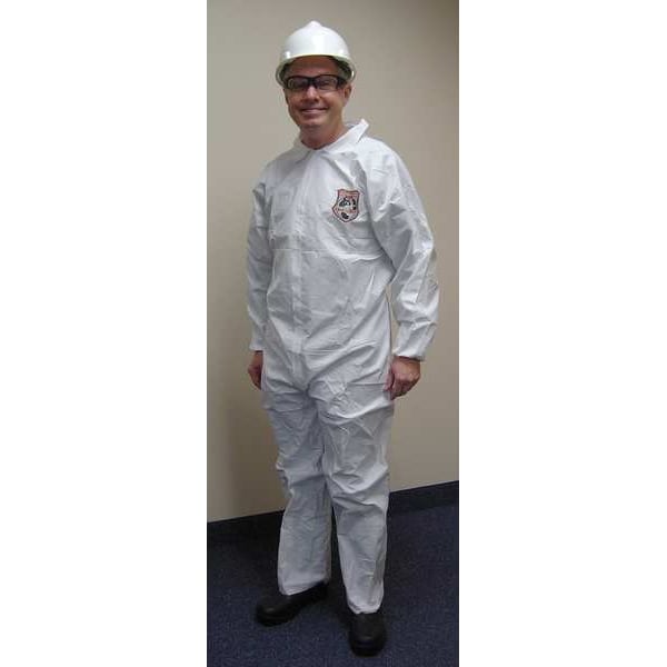 International Enviroguard Disposable Coverall, Collared, 4XL, Microporous Laminate, Zipper, Elastic Cuff, Open Ankle, 25 PK - 8012-4XL
