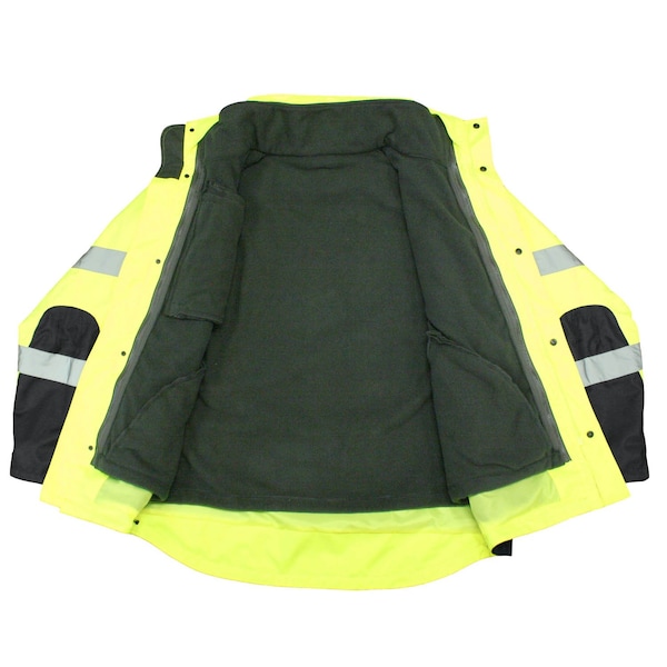 Radians Hi-Vis 3-in-1 Parka, 100% Polyester Oxford, 300D, DWR Coated, Class Type R Class 3 Hi-Vis Green, M - SJ410B-3ZGS-M
