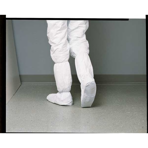 Dupont Disposable Boot Covers, L, Tyvek(R) IsoClean(R), Elastic, Serged Seam - IC444SWHLG02000B