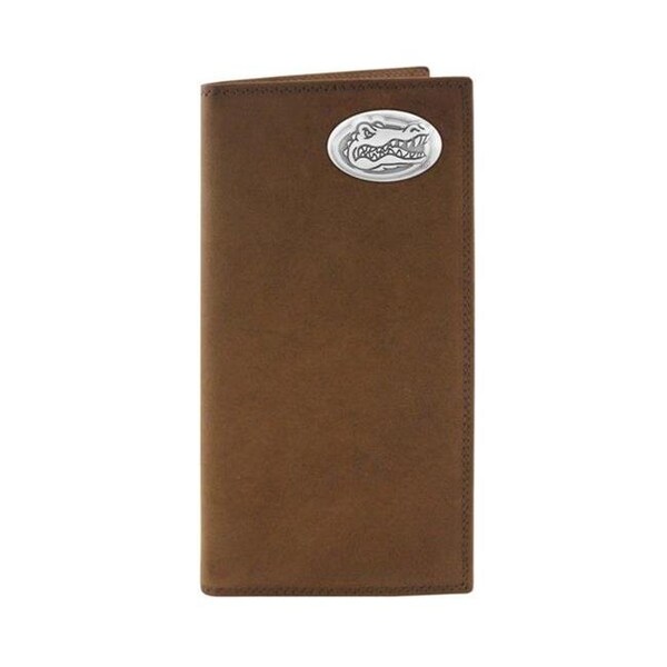 Zep-Pro Zep-Pro UFL-IWT4-CRZH-LBR Florida Gators Concho Emblem Crazyhorse Leather Secretary Wallet - UFL-IWT4-CRZH-LBR