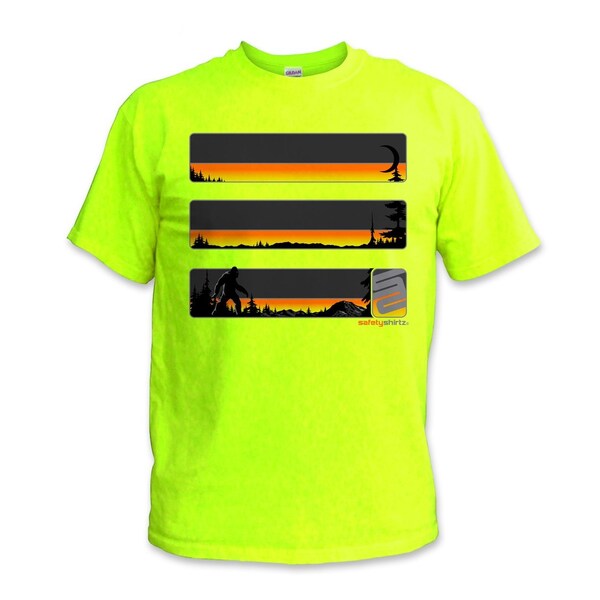 Safetyshirtz Stealth Sasquatch Reflective High Visibility Tee, Safety Green, 3XL - 76020401XXXL