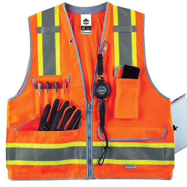 Ergodyne Orange Type R Class 2 Heavy-Duty Surveyo - 8254HDZ
