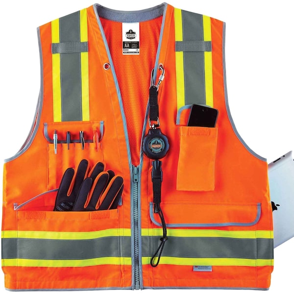 Ergodyne Orange Type R Class 2 Heavy-Duty Surveyo - 8254HDZ