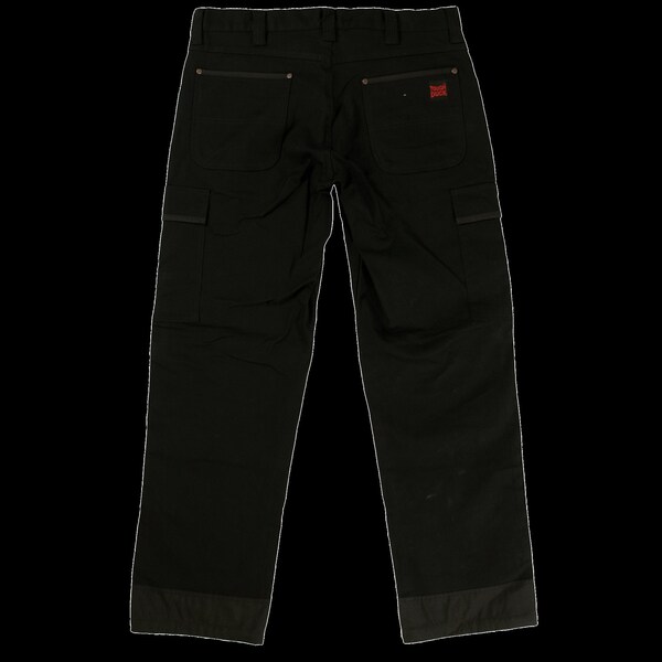 Tough Duck Flex Duck Cargo Pant, 30, BLACK, 98% Cotton/2% Spandex - WP011