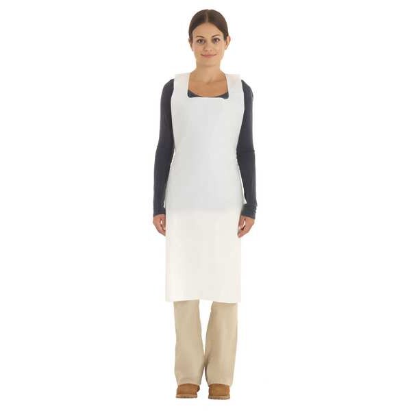Ansell Disposable Apron, 45in. x 28in., White, PK6 - 54-290
