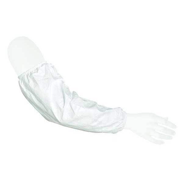 Dupont Tyvek(R) Isoclean(R) Disposable Sleeve, 18 in Length, 4.4 mil Thick, Bound Seam, White, 100 PK - IC501BWH0001000S