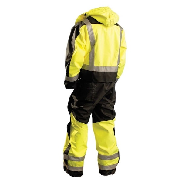 Occunomix Cold Weather Coverall Rainsuit, Polyester, 31 in Inseam, 36 in to 38 in Waist, 9.8 mil Thickness - SP-CVL-BYXL